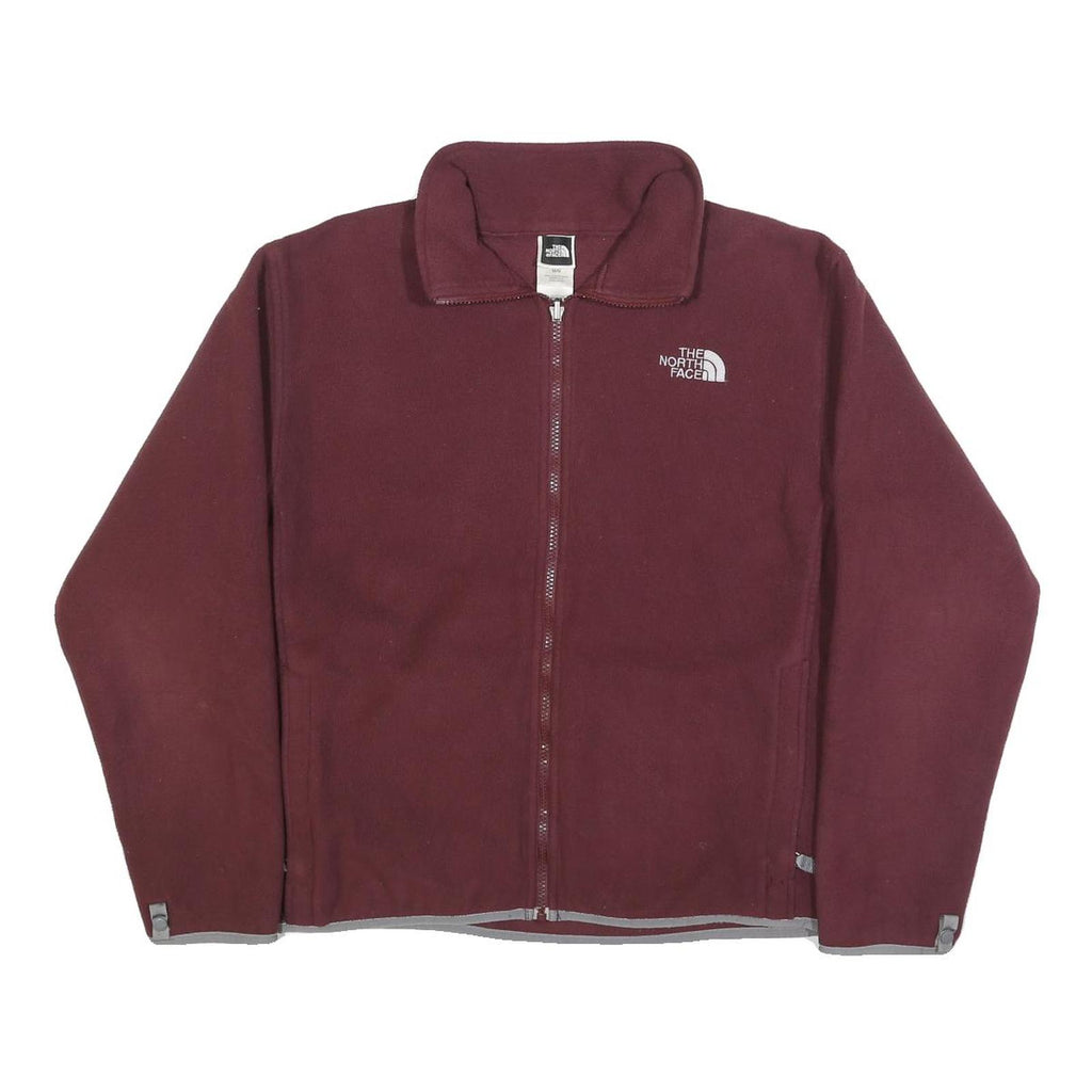 THE NORTH FACE Womens Maroon Jacket M Polyester Plain Zip Outdoor
