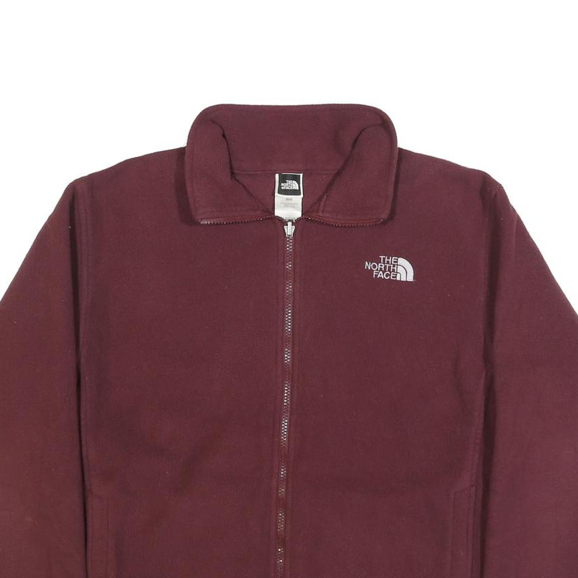 THE NORTH FACE Womens Maroon Jacket M Polyester Plain Zip Outdoor