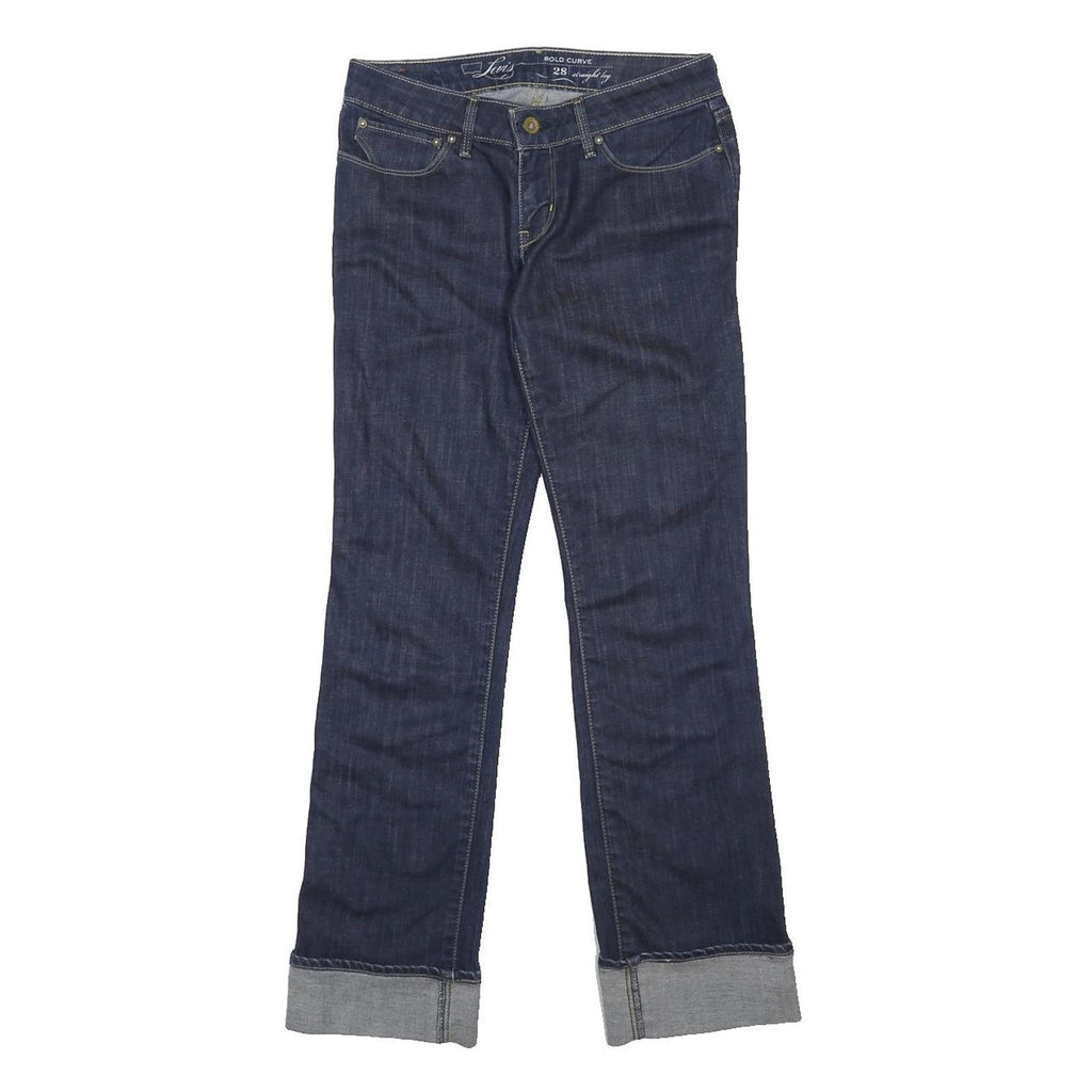 LEVI'S 513 Womens Jeans Blue Regular Straight Denim Medium W28 L30 Stylish