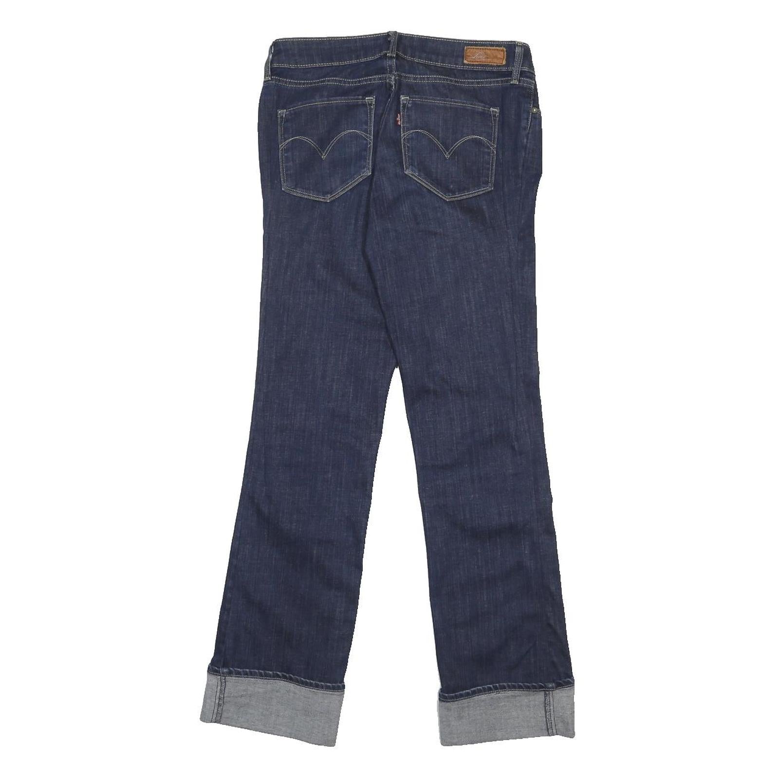 LEVI'S 513 Womens Jeans Blue Regular Straight Denim Medium W28 L30 Stylish