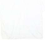 MOST SCENE Womens White Cotton Blend Shirt M Relaxed Fit Button Short Sleeve