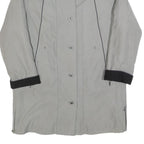 Womens Grey & Black Casual Jacket M Polyester Blend Plain Zip Button Pockets