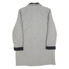 Womens Grey & Black Casual Jacket M Polyester Blend Plain Zip Button Pockets