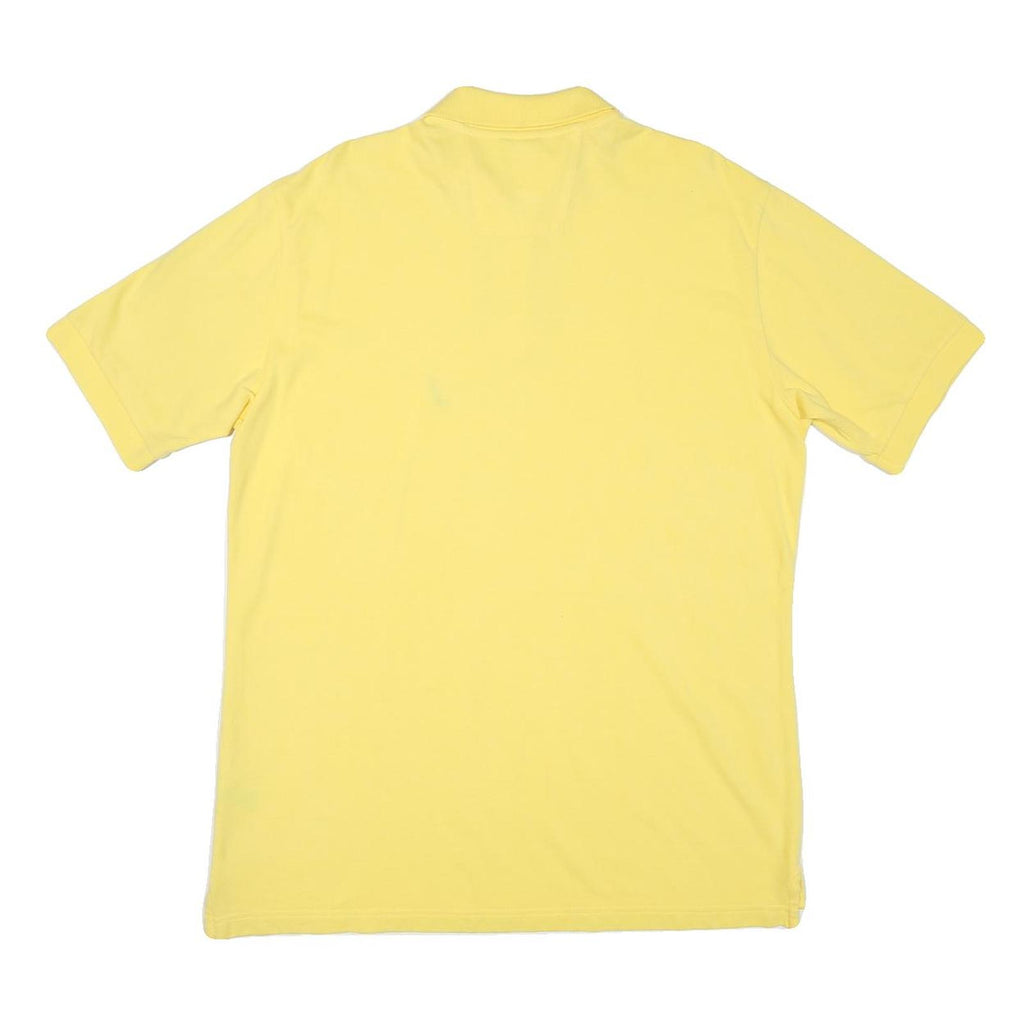 NAUTICA Mens Yellow Short Sleeve Plain Polo Shirt M Cotton Blend Casual