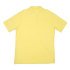 NAUTICA Mens Yellow Short Sleeve Plain Polo Shirt M Cotton Blend Casual