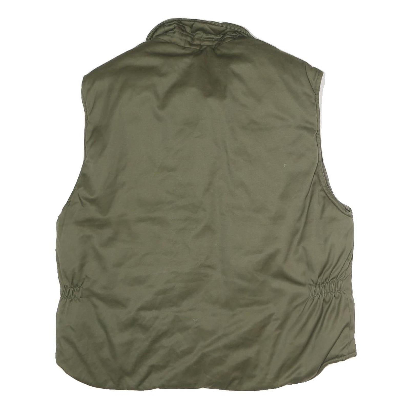 TRUCKER Mens Green Cotton Zip Jacket XL Utility Pockets Casual Workwear Outdoor