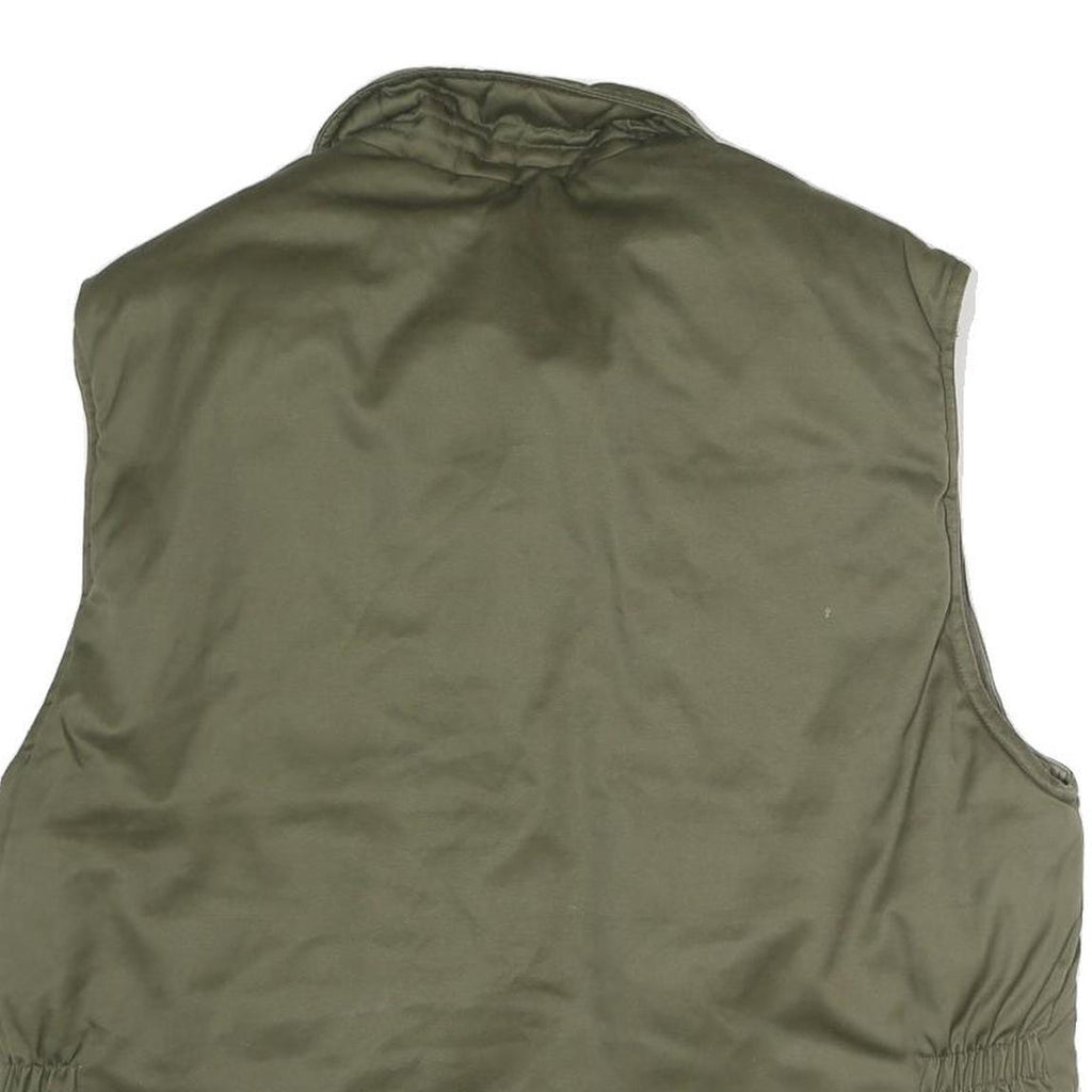 TRUCKER Mens Green Cotton Zip Jacket XL Utility Pockets Casual Workwear Outdoor