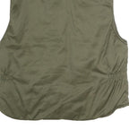 TRUCKER Mens Green Cotton Zip Jacket XL Utility Pockets Casual Workwear Outdoor