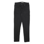 LEVI'S 721 Womens Jeans Black Slim Skinny Denim W31 L32 Zip
