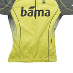 Mens Yellow & Grey Sport Zip Neck Cycling T-Shirt M Short Sleeve Polyester