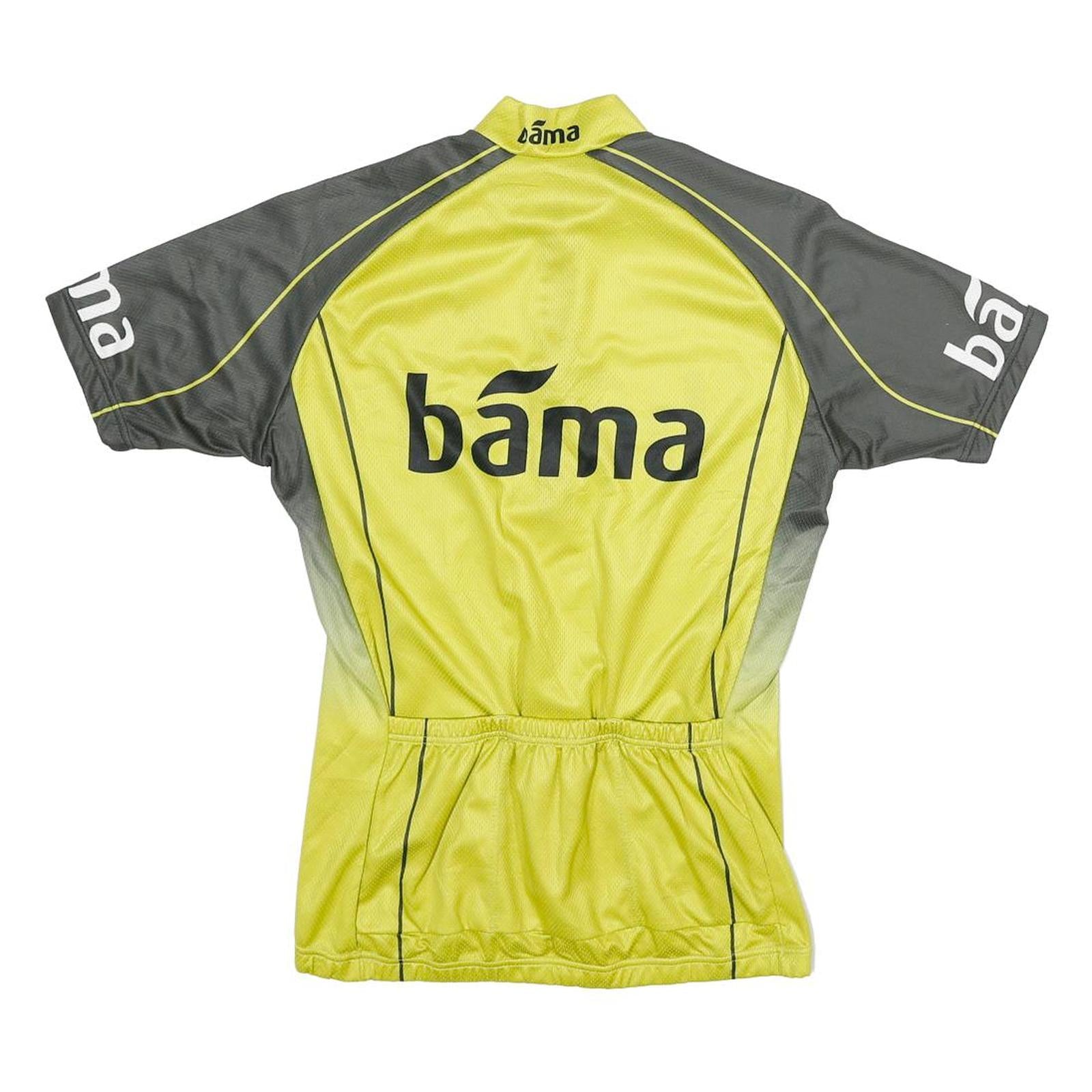 Mens Yellow & Grey Sport Zip Neck Cycling T-Shirt M Short Sleeve Polyester