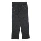 DICKIES Mens Cotton Blend Black Regular Straight Trousers W36 L32 Workwear