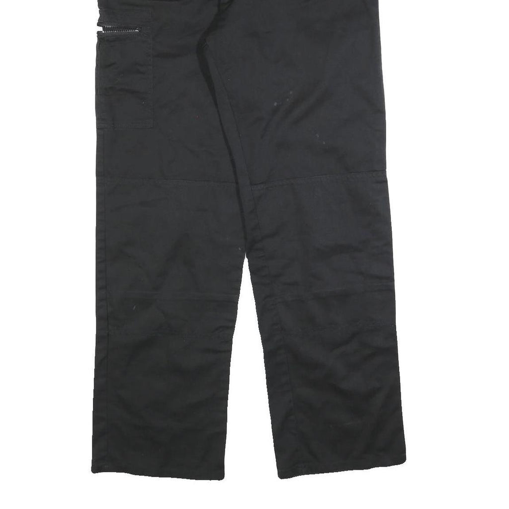 DICKIES Mens Cotton Blend Black Regular Straight Trousers W36 L32 Workwear