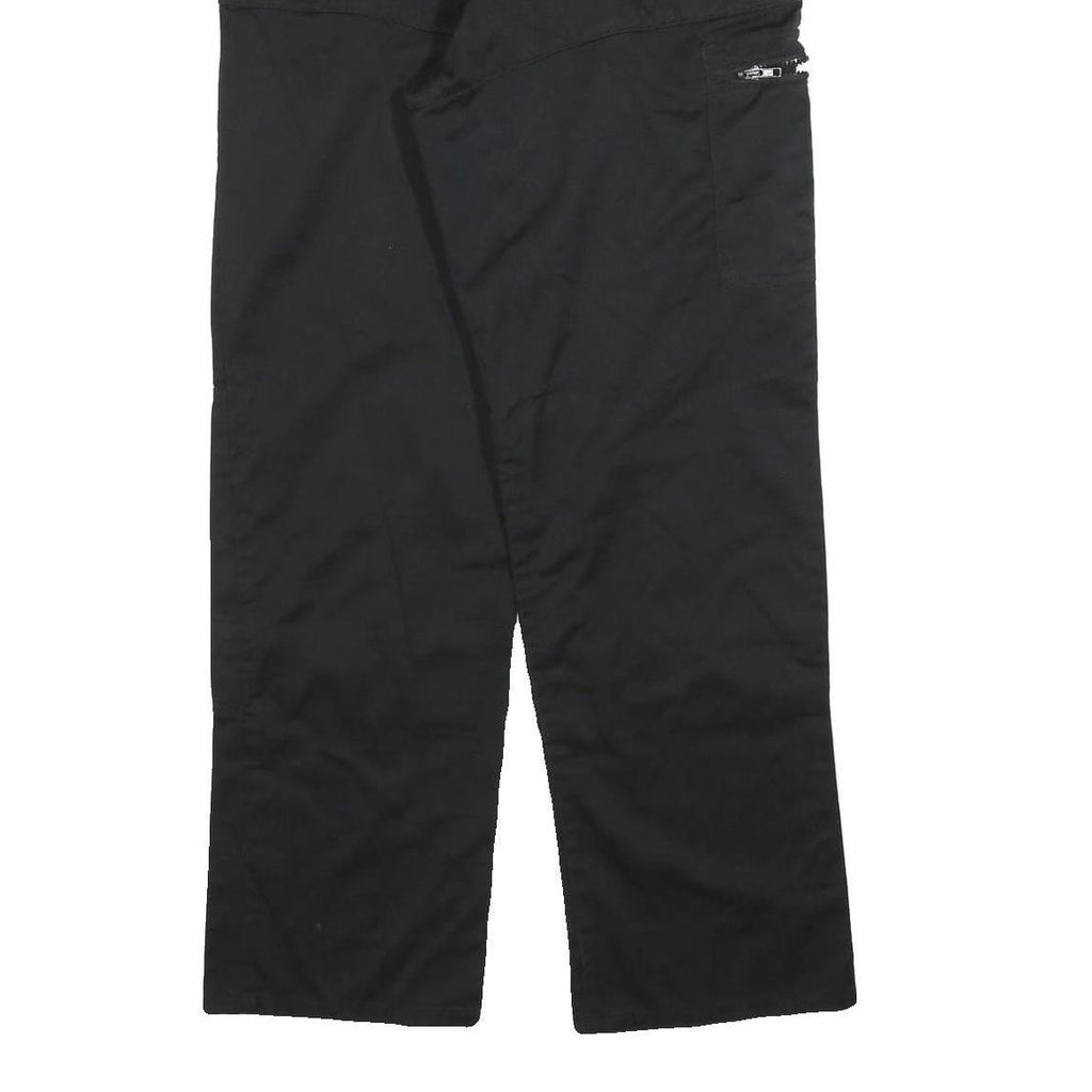 DICKIES Mens Cotton Blend Black Regular Straight Trousers W36 L32 Workwear