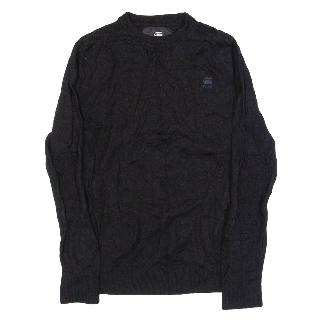 G-STAR Womens Jumper Black Tight Knit Wool XXS