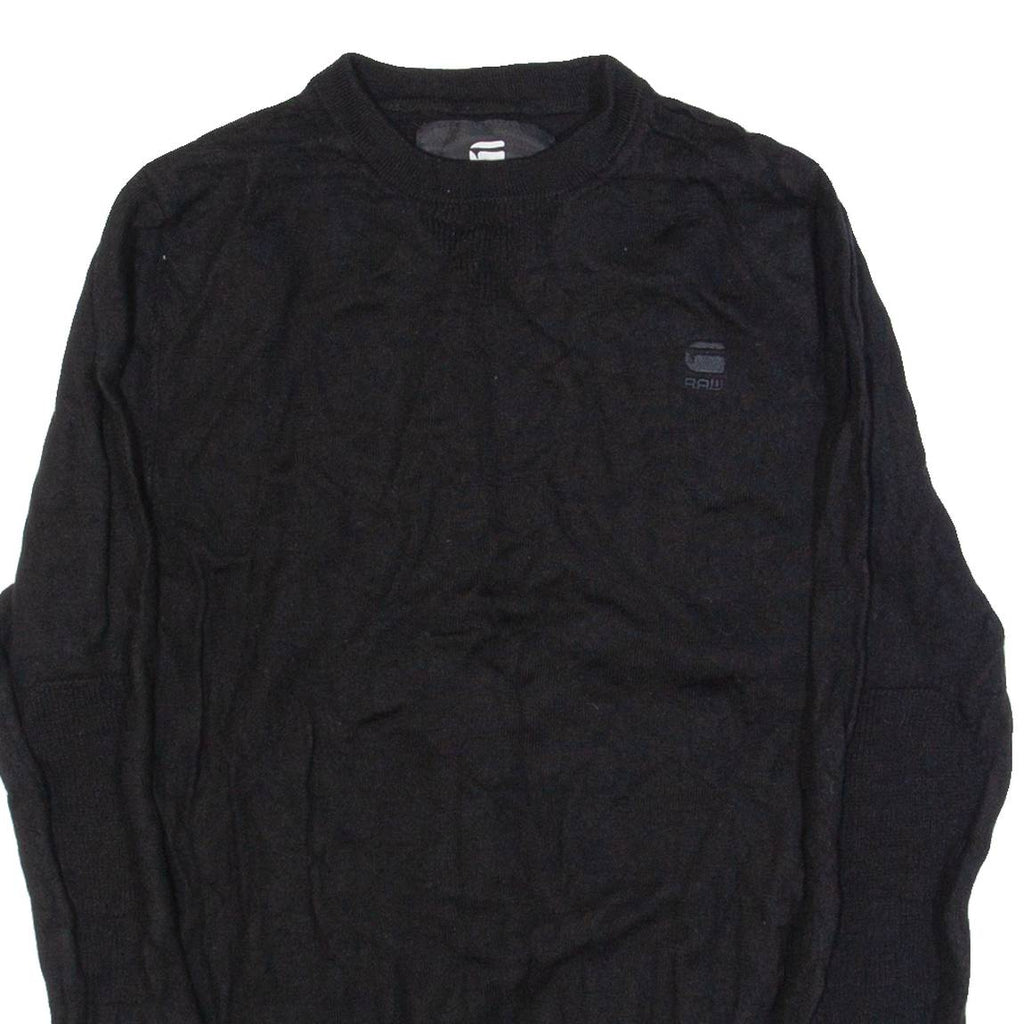 G-STAR Womens Jumper Black Tight Knit Wool XXS