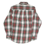 REDHEAD Mens Red Green White Check Shirt M Cotton Casual Long Sleeve Button