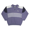 FREE SPORT Womens Purple & Grey Colourblock 1/4 Zip Sweatshirt M Sport Casual
