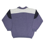 FREE SPORT Womens Purple & Grey Colourblock 1/4 Zip Sweatshirt M Sport Casual