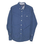 TOMMY HILFIGER Mens Blue Shirt XS Cotton Blend Button Down Long Sleeve Casual