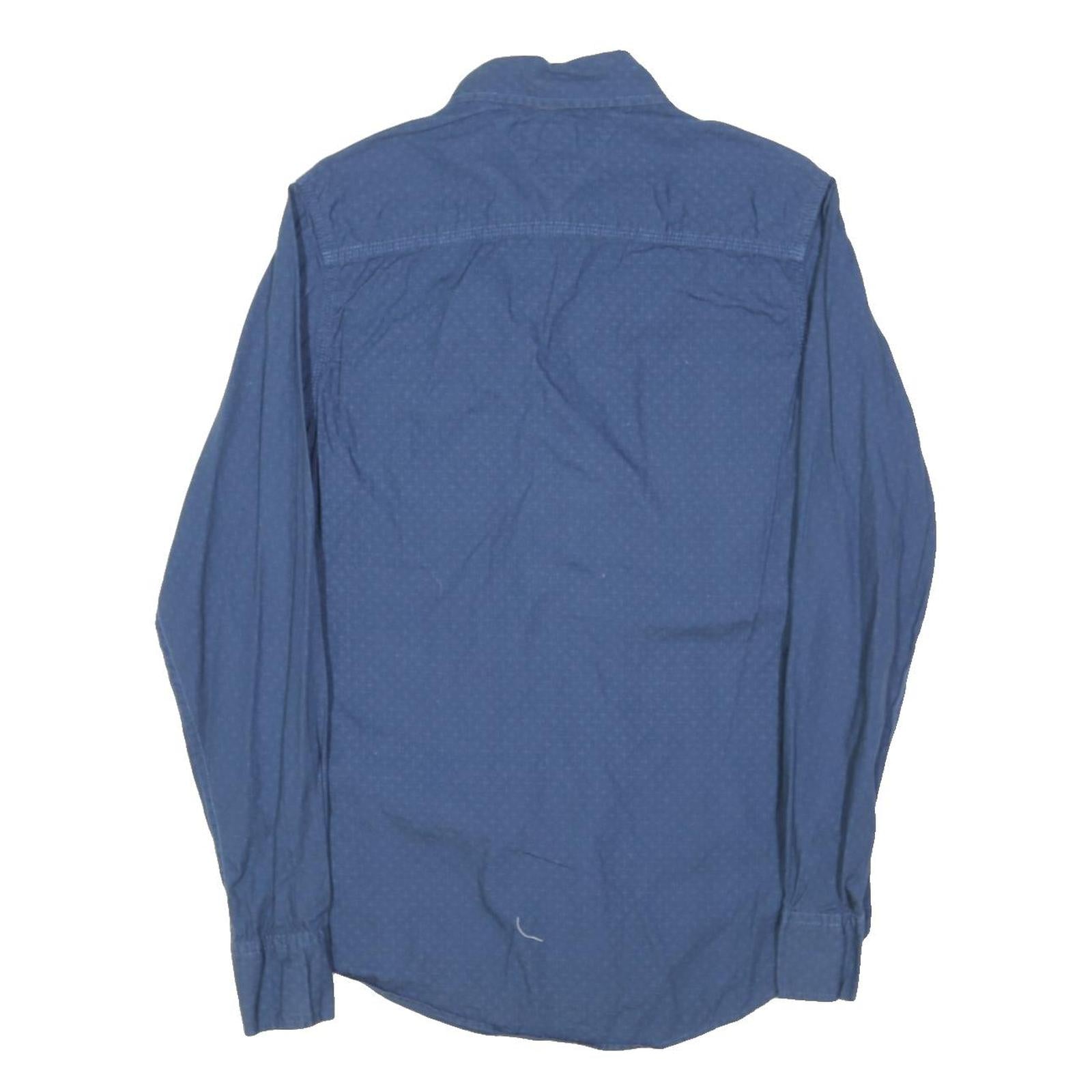 TOMMY HILFIGER Mens Blue Shirt XS Cotton Blend Button Down Long Sleeve Casual