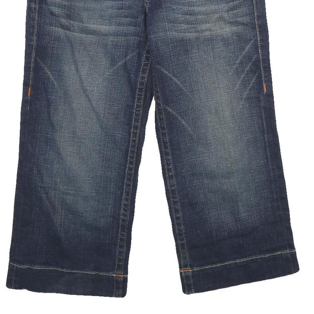 TRUE RELIGION Womens Denim Blue Shorts M W29 Cropped Casual