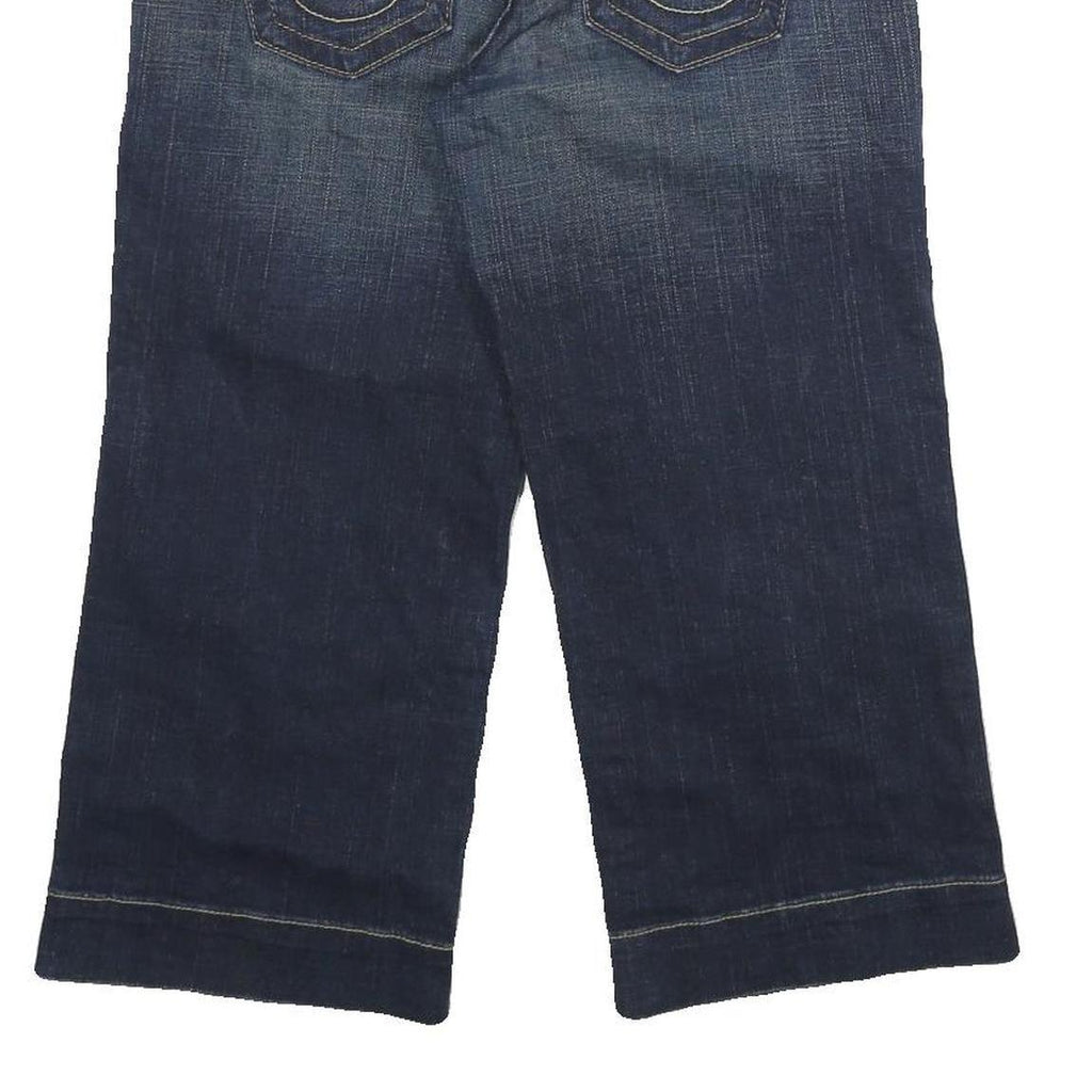 TRUE RELIGION Womens Denim Blue Shorts M W29 Cropped Casual