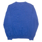 TOMMY HILFIGER Mens Jumper Blue V-Neck Tight Knit XL