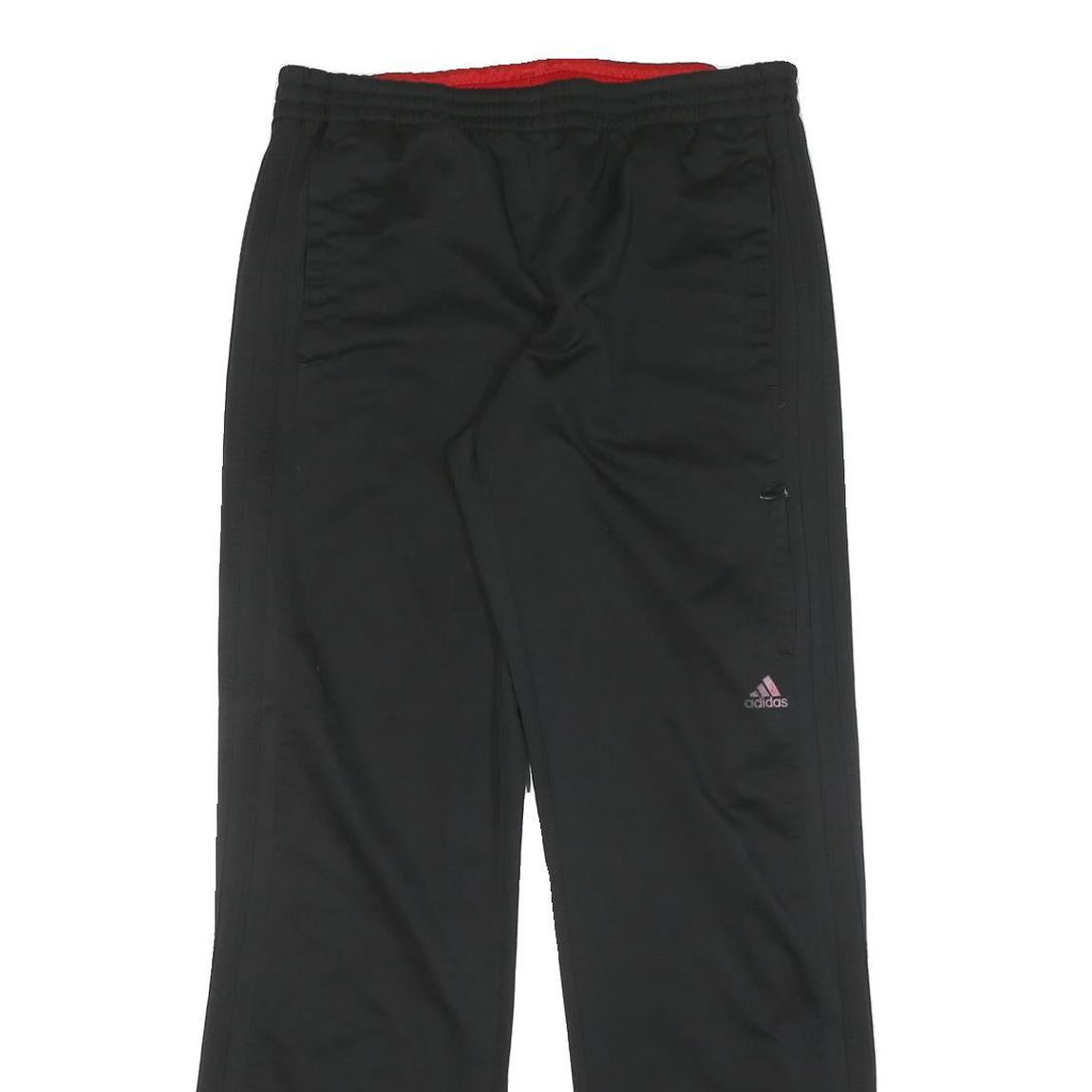 ADIDAS Mens Joggers Black Polyester Blend Regular Straight M W32 L32 Casual