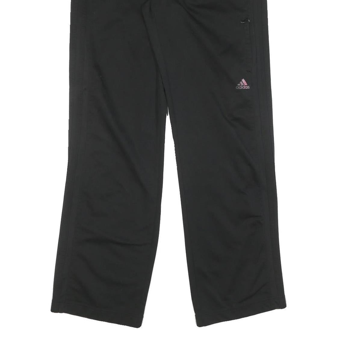 ADIDAS Mens Joggers Black Polyester Blend Regular Straight M W32 L32 Casual