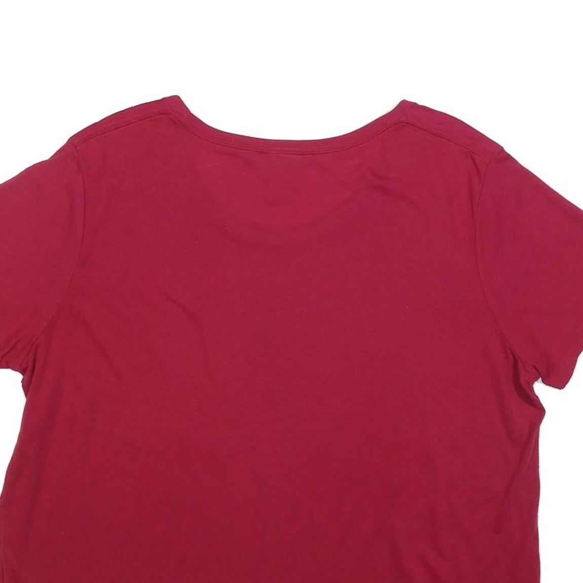 NIKE Womens Red Graphic T-Shirt L Short Sleeve Round Neck Sports Casual