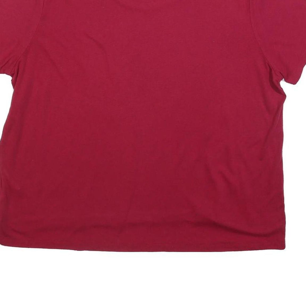 NIKE Womens Red Graphic T-Shirt L Short Sleeve Round Neck Sports Casual