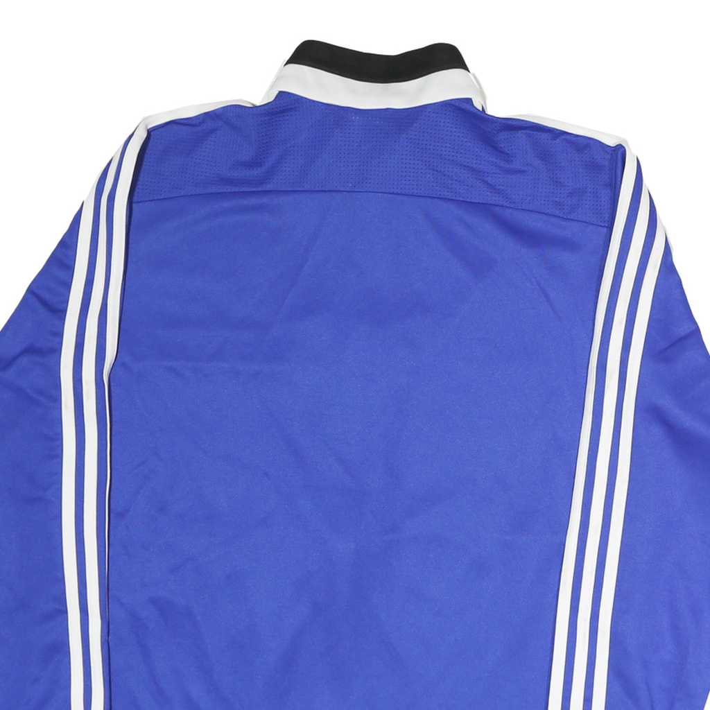 ADIDAS Mens Blue Black Zip Jacket Polyester M Athletic Sportswear