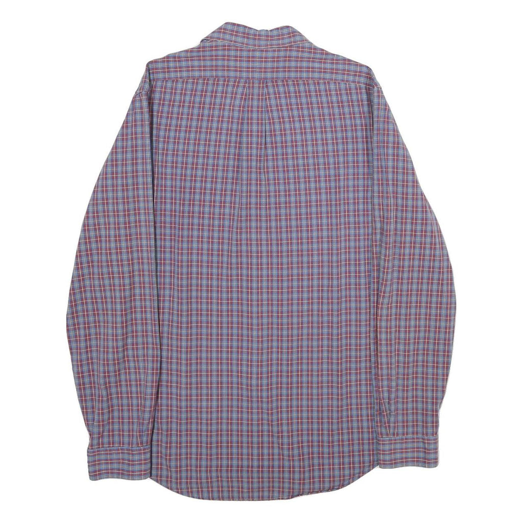 RALPH LAUREN Mens Blue & Red Check Cotton Shirt L Casual Classic Fit