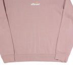 ELLESSE Womens Pink Cotton Blend Crew Neck UK 14 Sweatshirt Casual Pullover
