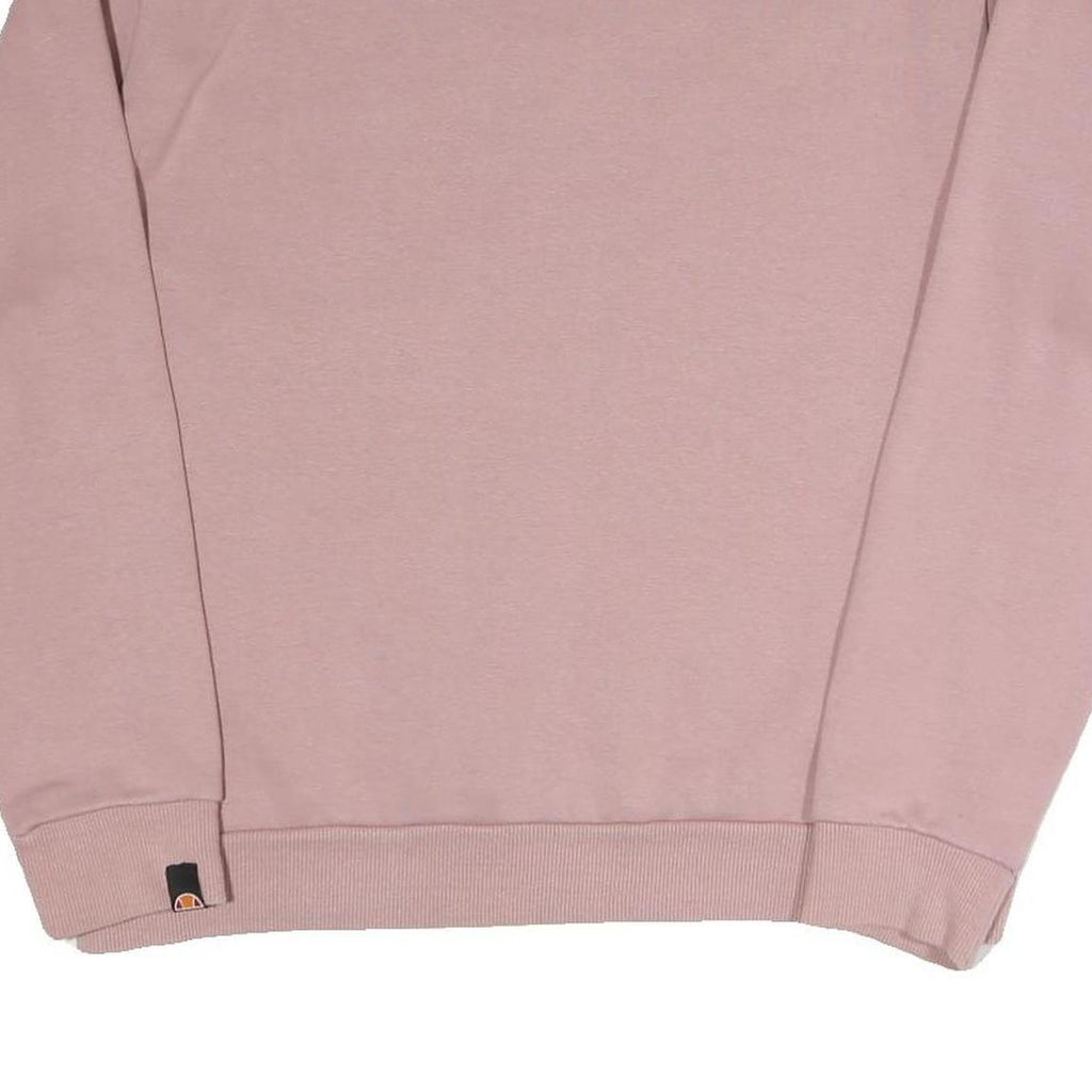 ELLESSE Womens Pink Cotton Blend Crew Neck UK 14 Sweatshirt Casual Pullover