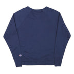 CHAMPION Mens Navy Blue Logo Crew Neck M Cotton Blend Pullover Sweatshirt
