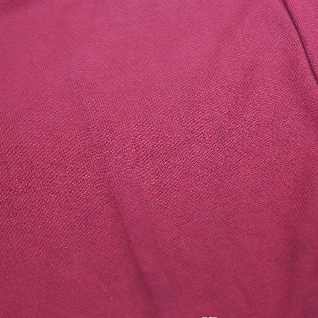 TOMMY HILFIGER Mens Red Pullover Plain Half Zip Cotton Jumper L Casual
