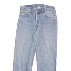 LEVI'S 501 Mens Jeans Blue Regular Straight Denim Light W28 L26 Classic Button