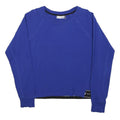 DKNY Womens Blue Crew Neck S Sport Logo Detail Sweatshirt Pullover