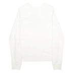 HOLLISTER Mens White Crew Neck XS Cotton Blend Pullover Sweatshirt Logo