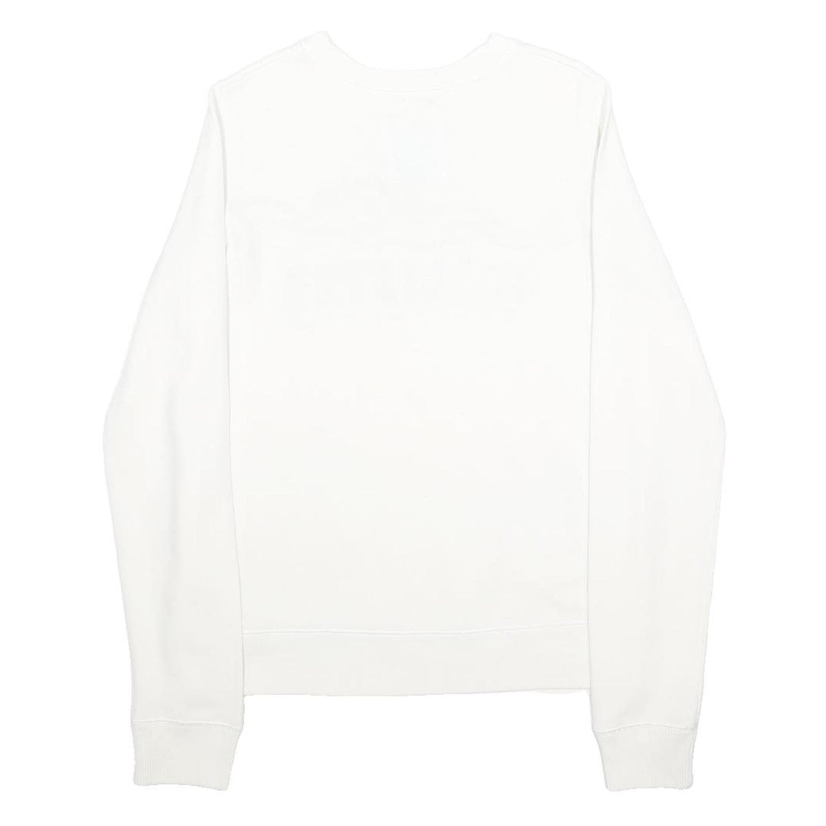 HOLLISTER Mens White Crew Neck XS Cotton Blend Pullover Sweatshirt Logo