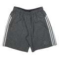 ADIDAS Mens Grey Casual Shorts L W30 Polyester Blend 3 Stripe Sportswear