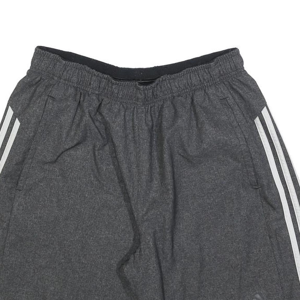 ADIDAS Mens Grey Casual Shorts L W30 Polyester Blend 3 Stripe Sportswear