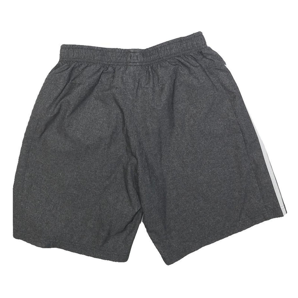 ADIDAS Mens Grey Casual Shorts L W30 Polyester Blend 3 Stripe Sportswear