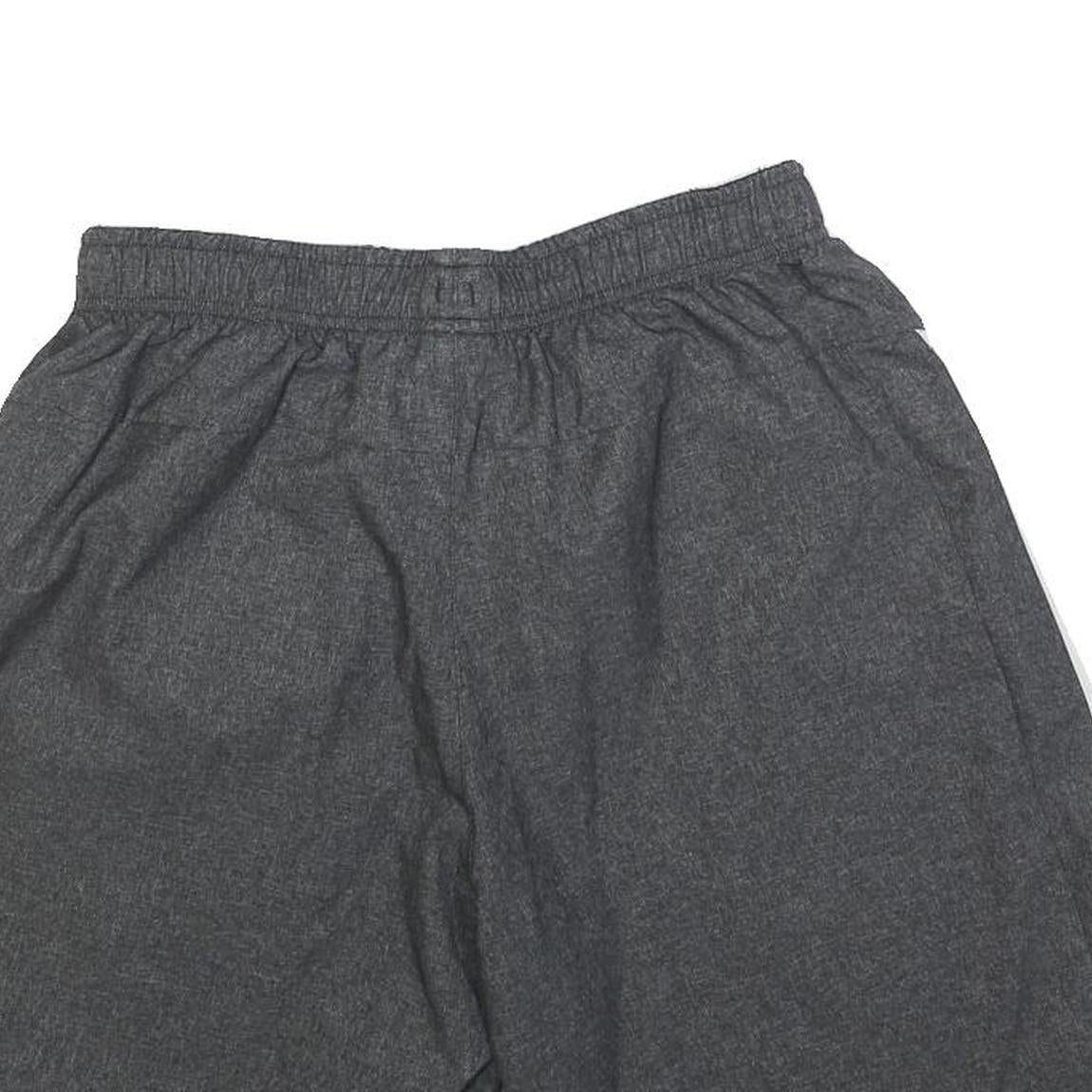 ADIDAS Mens Grey Casual Shorts L W30 Polyester Blend 3 Stripe Sportswear