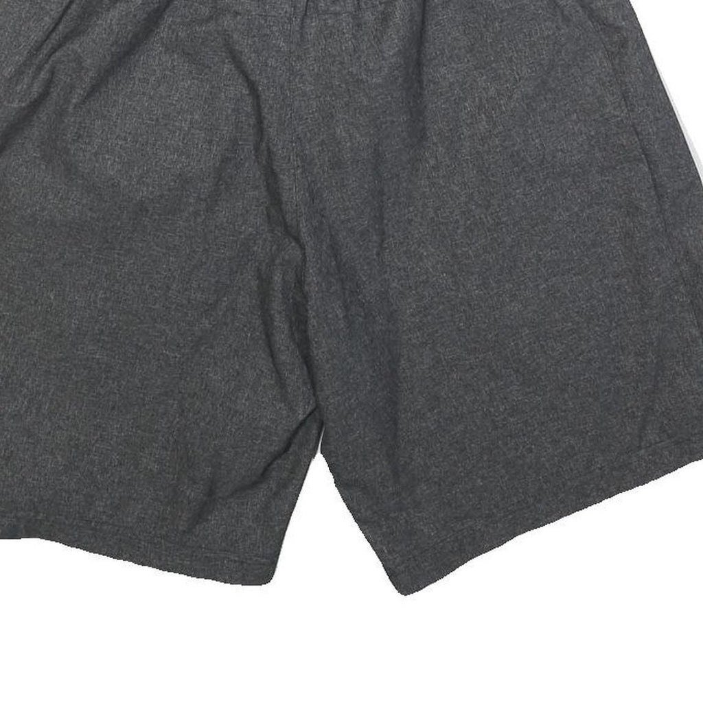 ADIDAS Mens Grey Casual Shorts L W30 Polyester Blend 3 Stripe Sportswear