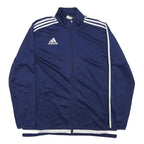ADIDAS Mens Navy Blue White Sports Zip Jacket L Polyester Blend Track Top