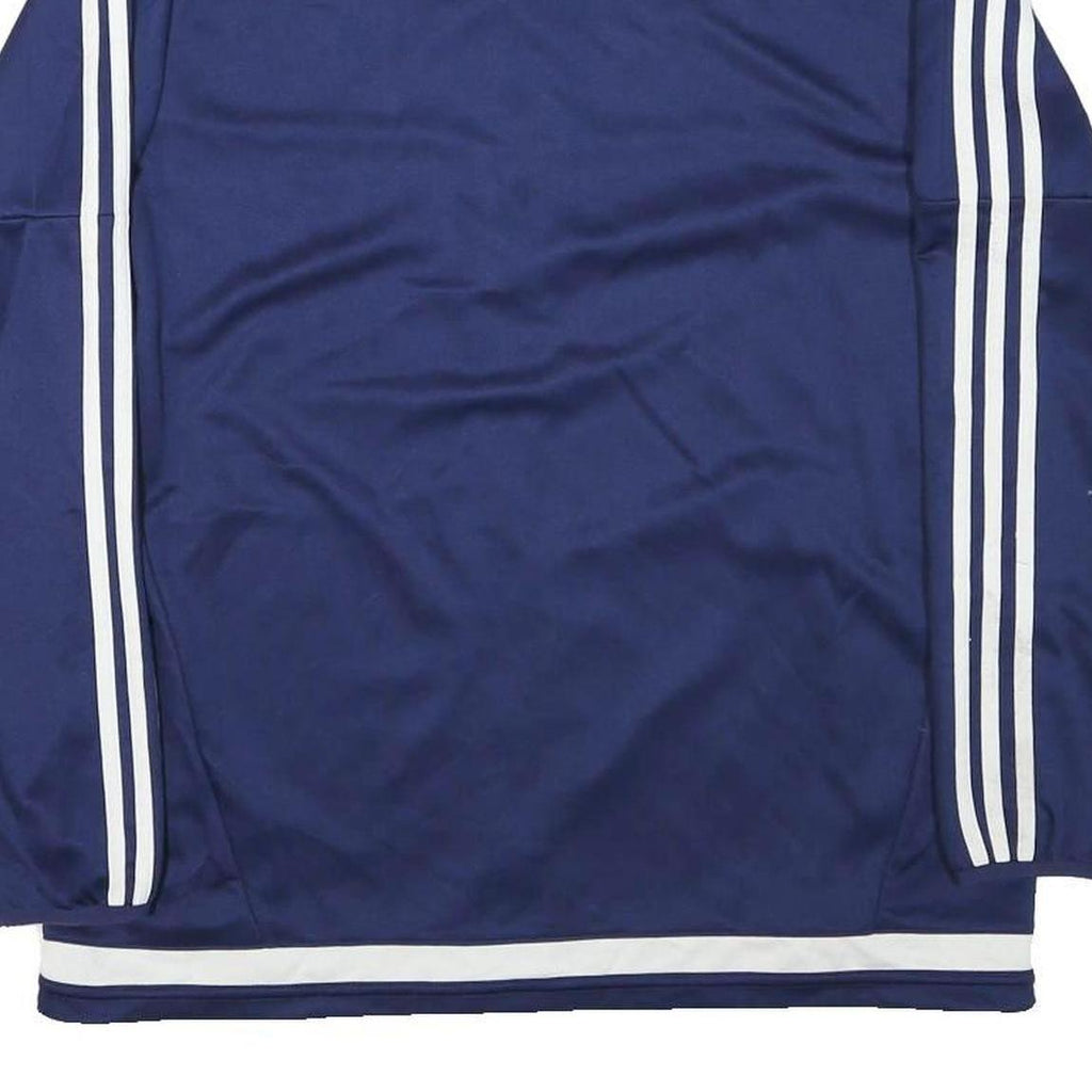ADIDAS Mens Navy Blue White Sports Zip Jacket L Polyester Blend Track Top