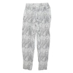 MICHAEL KORS Womens Viscose White & Black Regular Drawstring Trousers W24 L26